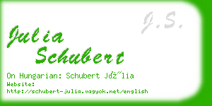 julia schubert business card